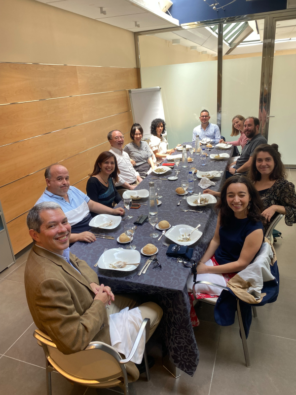 Lunch with the Representative of the European Research Executive Agency, Raquel Jimenez Frias, and the project members