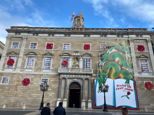 The decorated façade of the Generalitat de Catalunya